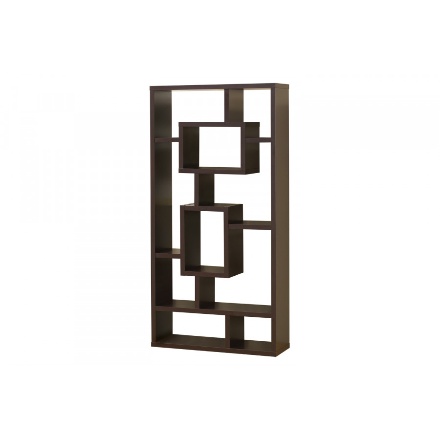Coaster Howie 10-Shelf Bookcase - Cappuccino