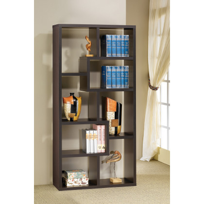 Coaster Theo 10-Shelf Bookcase - Cappuccino