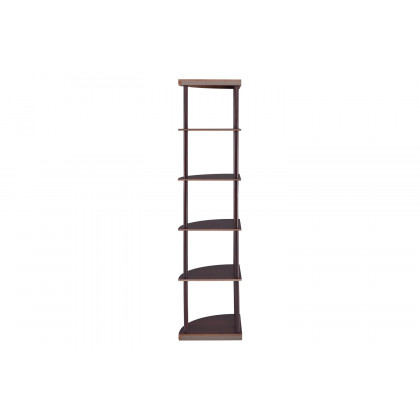 Coaster - 5-Shelf Corner Bookshelf in Cappuccino