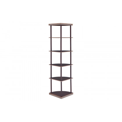 Coaster - 5-Shelf Corner Bookshelf in Cappuccino