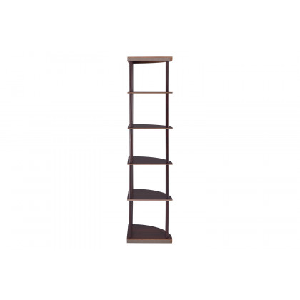 Coaster - 5-Shelf Corner Bookshelf in Cappuccino