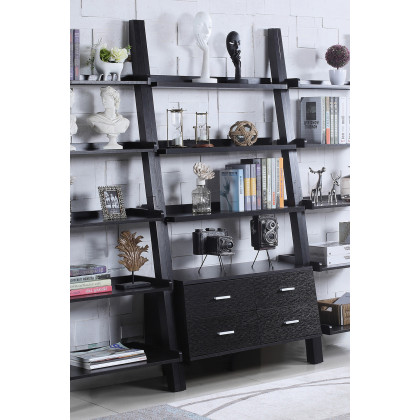 Coaster - Bower 3-Piece Storage Ladder Bookcase Set in Cappuccino