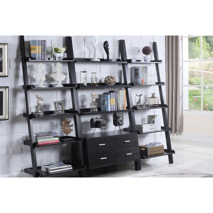 Coaster - Bower 3-Piece Storage Ladder Bookcase Set in Cappuccino
