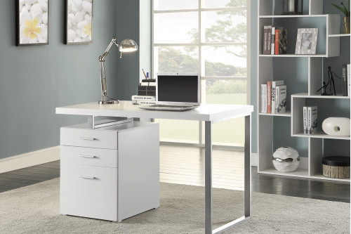 Coaster™ Brennan 3-Drawer Office Desk - White