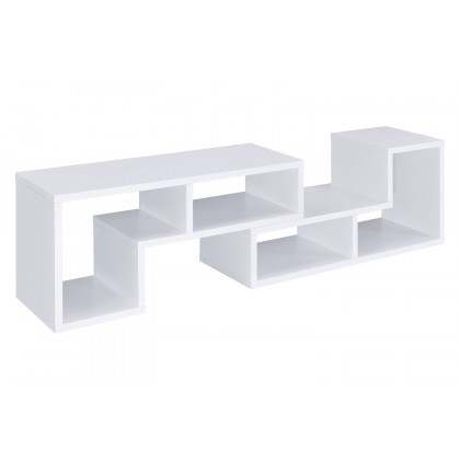 Coaster Velma Convertible TV Console And Bookcase - White