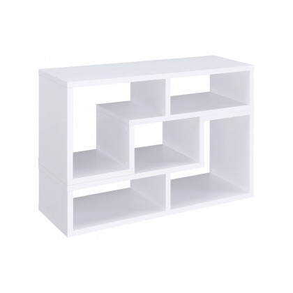 Coaster Velma Convertible TV Console And Bookcase - White