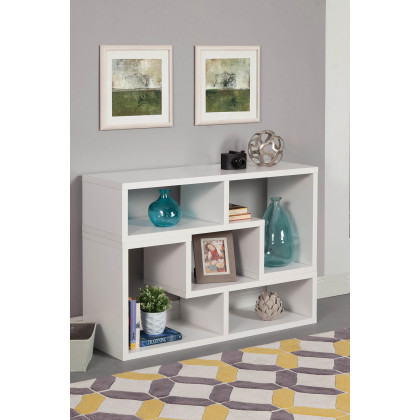 Coaster Velma Convertible TV Console And Bookcase - White