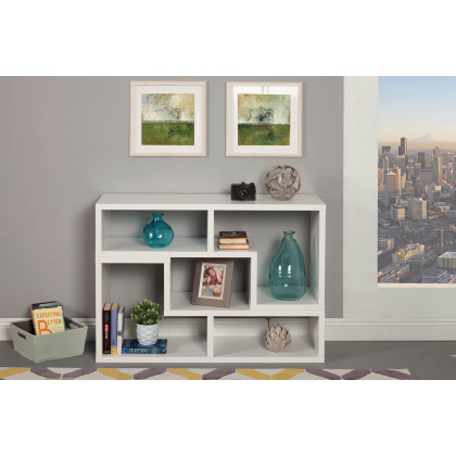 Coaster Velma Convertible TV Console And Bookcase - White