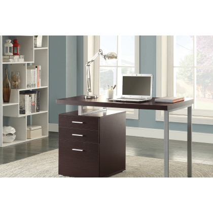 Coaster Brennan 3-Drawer Office Desk - Cappuccino