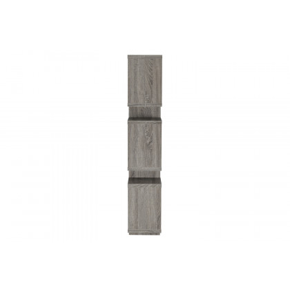 Coaster - Reid 3-Tier Geometric Bookcase in Weathered Gray