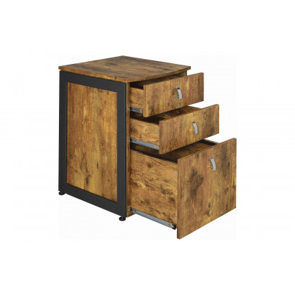 Coaster - Estrella 3-Piece Rectangular Writing Desk Set in Antique Nutmeg/Gunmetal