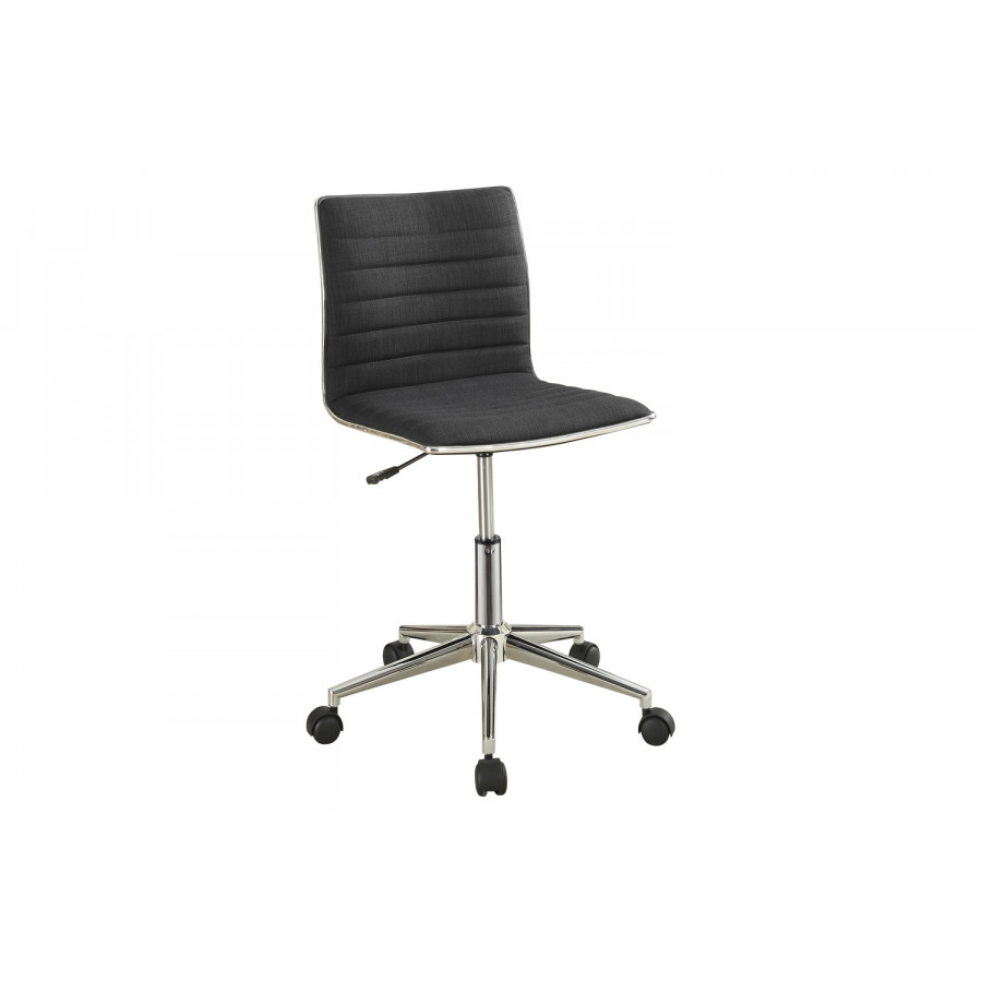 Coaster Adjustable Height Office Chair 800725 - Black/Chrome
