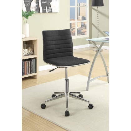 Coaster Adjustable Height Office Chair 800725 - Black/Chrome