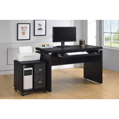 Coaster Russell Computer Desk with Keyboard Tray - Black Oak