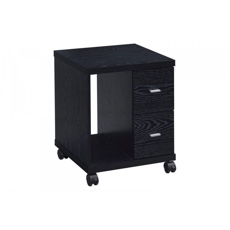Coaster Russell 2-Drawer Cpu Stand - Black Oak