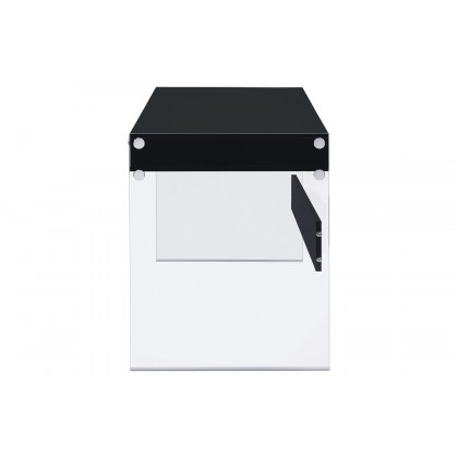 Coaster Dobrev 2-Drawer Writing Desk - Glossy Black/Clear