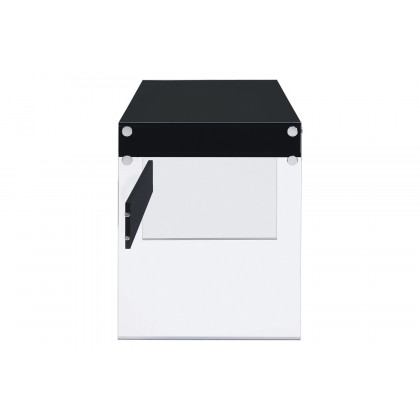 Coaster Dobrev 2-Drawer Writing Desk - Glossy Black/Clear