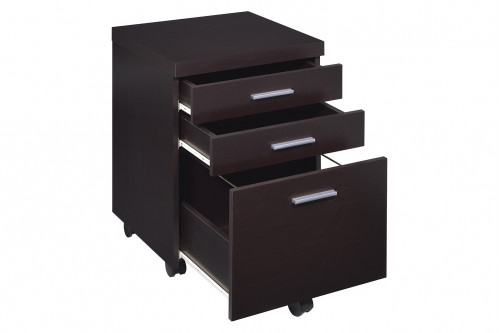 Coaster™ Skylar 3-Drawer Mobile File Cabinet - Cappuccino