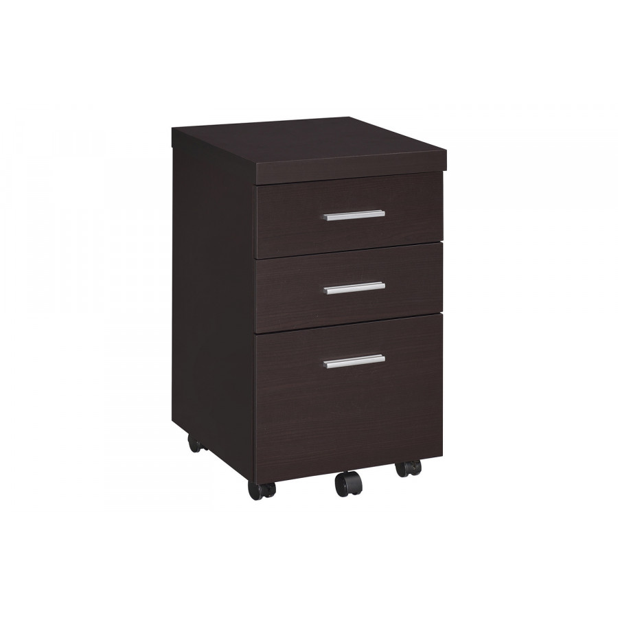 Coaster - Skeena 3-Drawer Mobile Storage Cabinet in Cappuccino