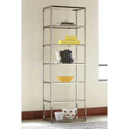 Coaster - Kate 6-Shelf Bookcase in Black Nickel