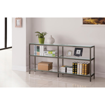 Coaster - Kate 2-Tier Bookcase in Black Nickel