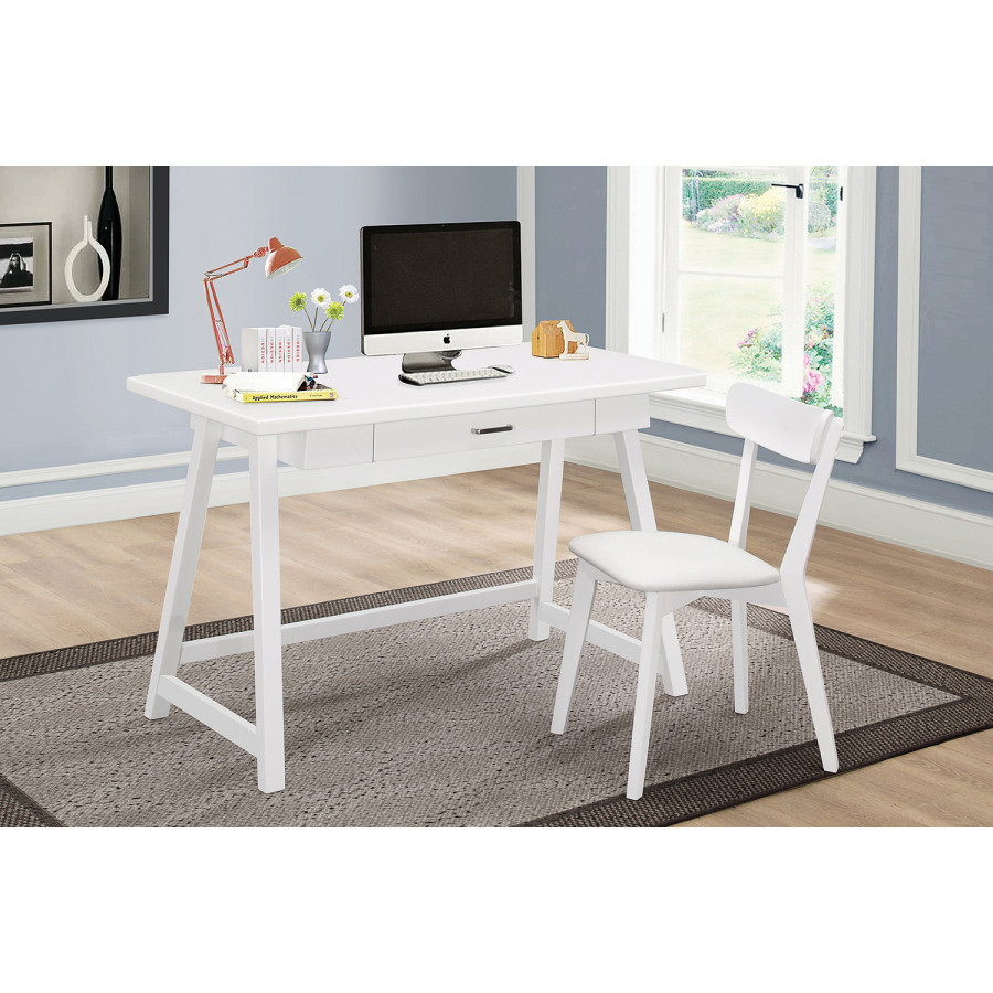 Coaster - Dense 2-Piece Writing Desk Set in White