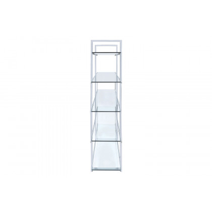 Coaster - 5-Shelf Bookcase in Chrome/Clear