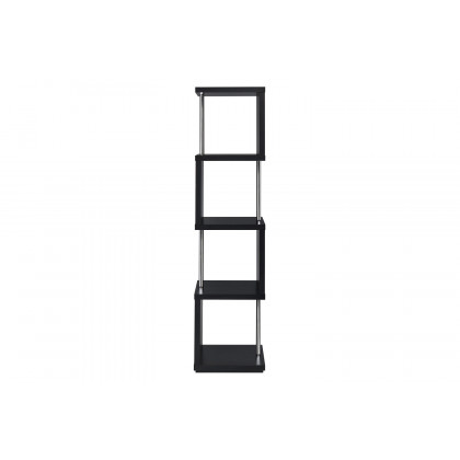 Coaster Baxter 4-Shelf Bookcase - Black/Chrome