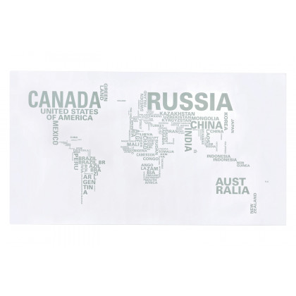 Coaster - Patton World Map Writing Desk in Nickel/Printed Clear