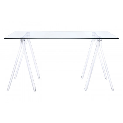 Coaster - Amaturo Writing Desk With Glass Top in Clear