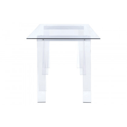 Coaster - Amaturo Writing Desk With Glass Top in Clear