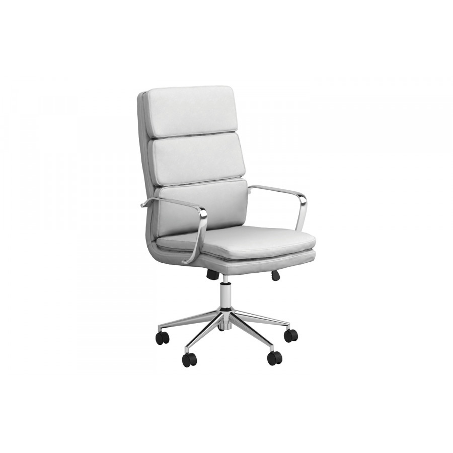 Coaster High Back Upholstered Office Chair - White