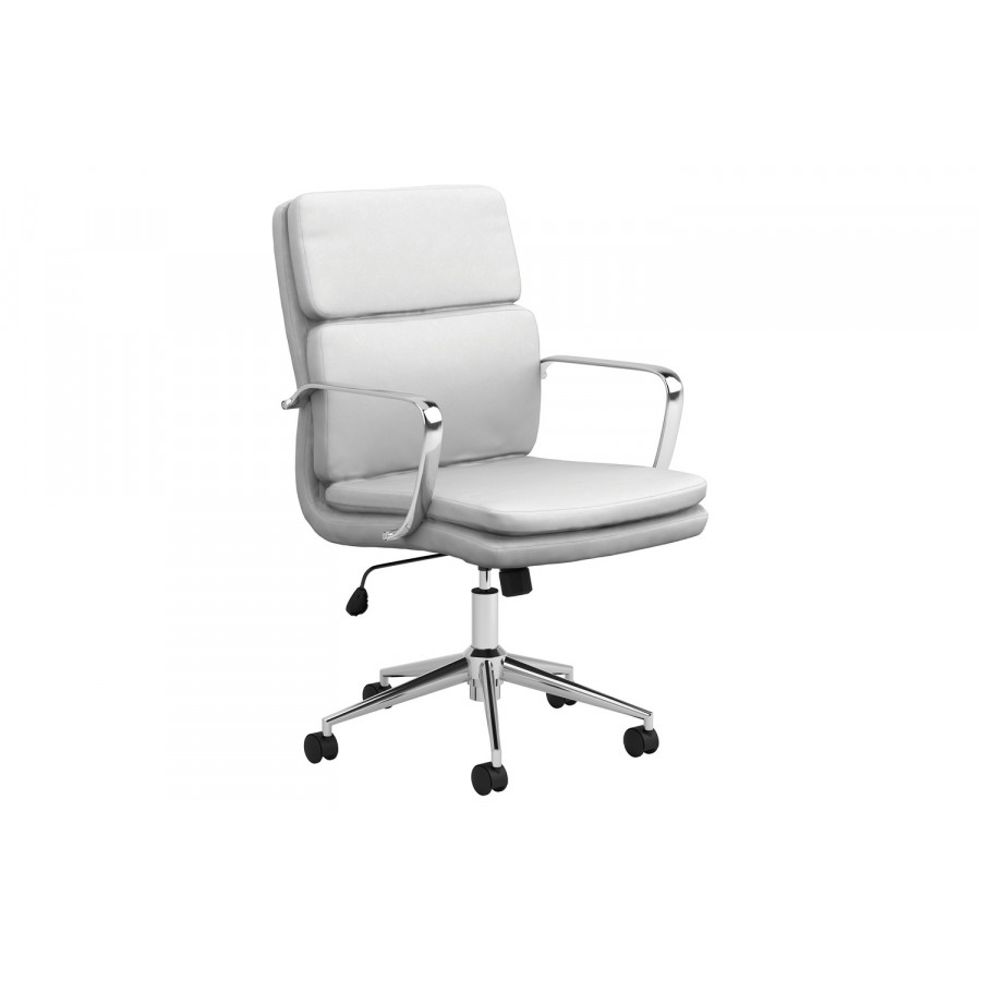Coaster Standard Back Upholstered Office Chair - White