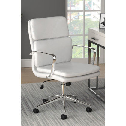 Coaster Standard Back Upholstered Office Chair - White