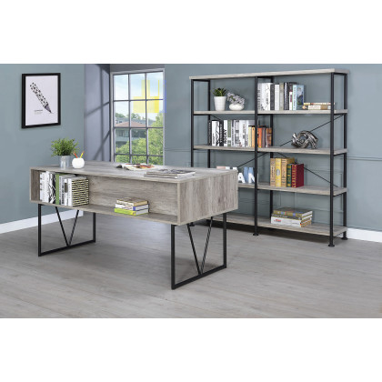 Coaster Analiese 4-Drawer Writing Desk - Gray Driftwood