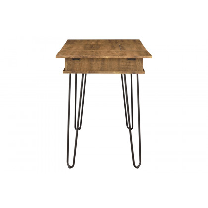 Coaster - Sheeran Writing Desk With 4 Hidden Storages in Rustic Amber