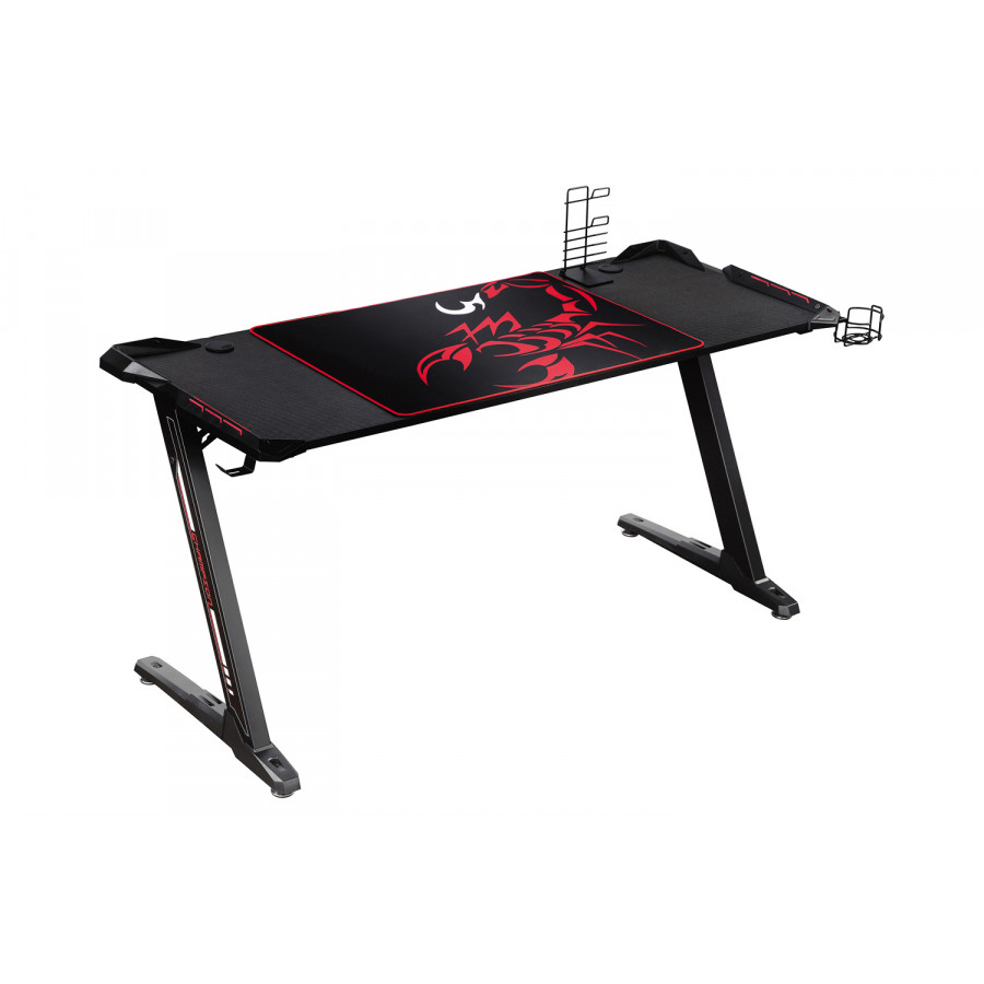 Coaster - Brocton Metal Z-Shaped Gaming Desk in Black