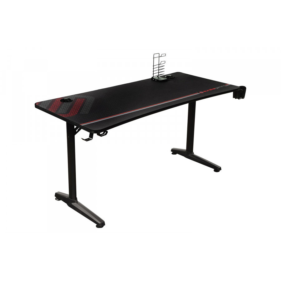 Coaster - Tarnov Rectangular Metal Gaming Desk With Usb Ports in Black