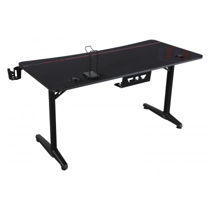 Coaster - Tarnov Rectangular Metal Gaming Desk With Usb Ports in Black
