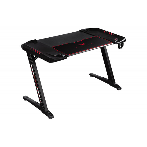 Coaster - Ardsley Z-Framed Gaming Desk With Led Lighting in Black