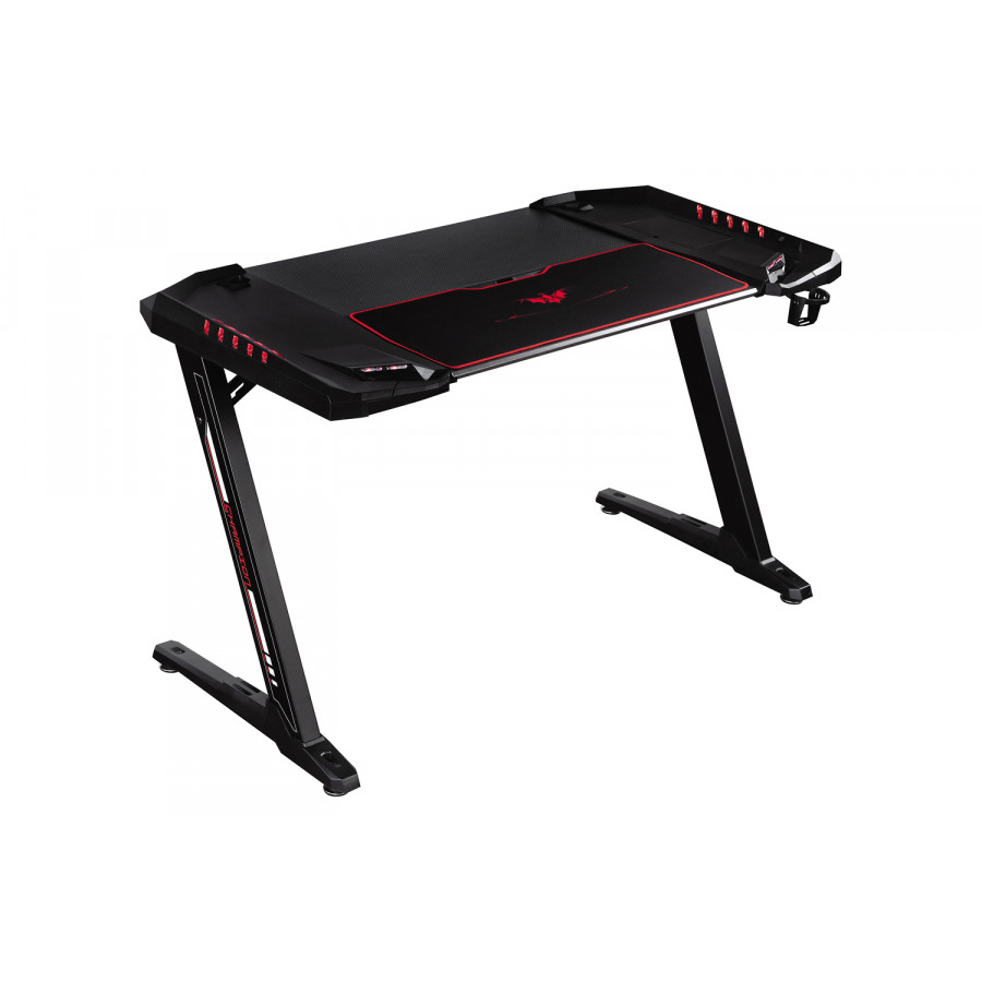 Coaster - Ardsley Z-Framed Gaming Desk With Led Lighting in Black
