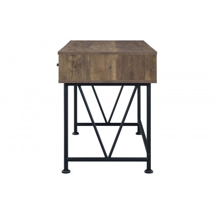 Coaster Analiese 3-Drawer Writing Desk - Rustic Oak/Black