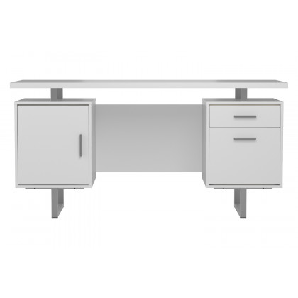 Coaster Lawtey Floating Top Office Desk - White Gloss