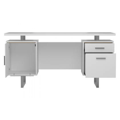 Coaster Lawtey Floating Top Office Desk - White Gloss