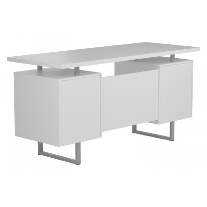 Coaster Lawtey Floating Top Office Desk - White Gloss