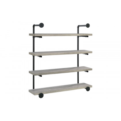 Coaster Elmcrest 40-Inch Wall Shelf - Black/Gray Driftwood