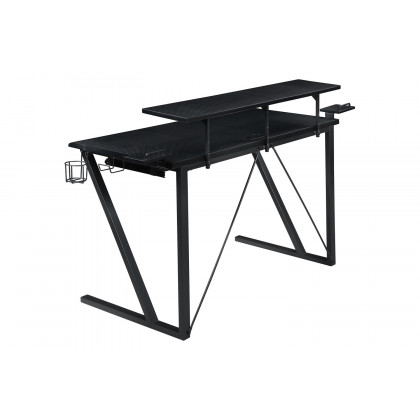 Coaster - Tech Spec Gaming Desk With Cup Holder in Gunmetal