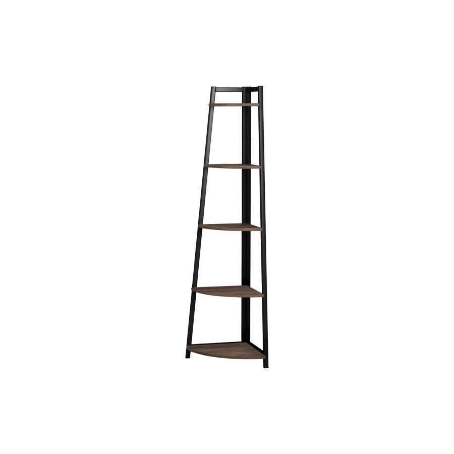 Coaster - Jacksonville 5-Tier Corner Bookcase in Aged Walnut