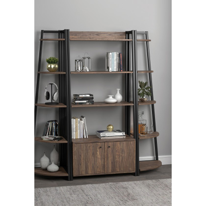 Coaster - Jacksonville 5-Tier Corner Bookcase in Aged Walnut
