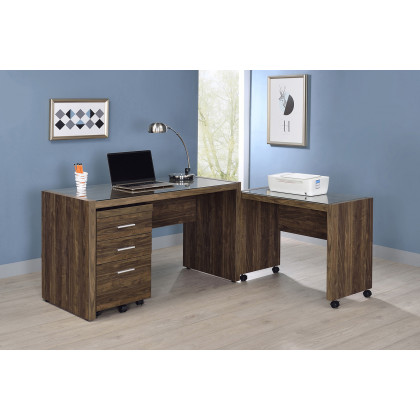 Coaster Luetta 48-Inch Rectangular Writing Desk - Aged Walnut